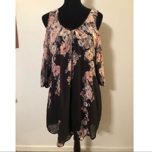 Floral Cold Shoulder Dress